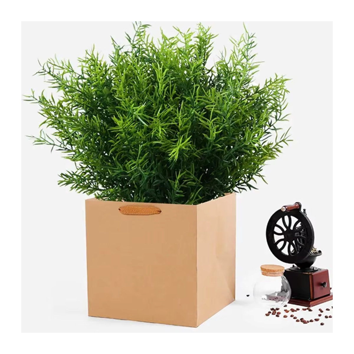 Künstlicher Eukalyptus Kranz von TTCY in Grün und Beige für Hochzeit, Weihnachten und Dekoration - Bild 3