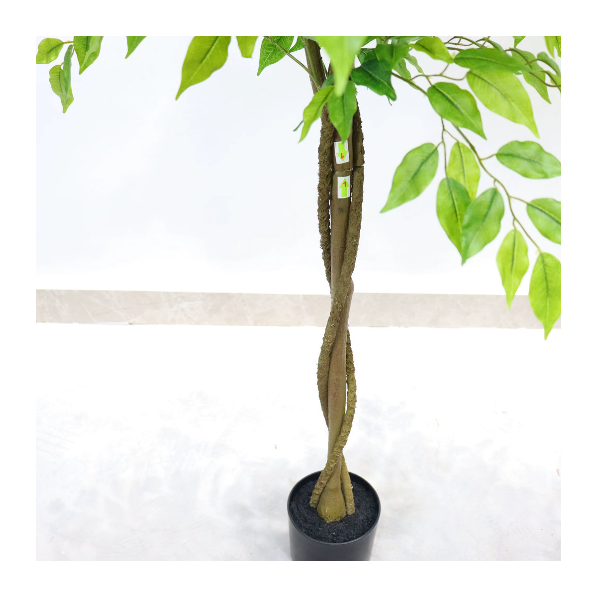 Künstlicher Ficus-Baum von HiMISS in Grün mit Pflanzgefäß, Höhe: 160 cm - Bild 2