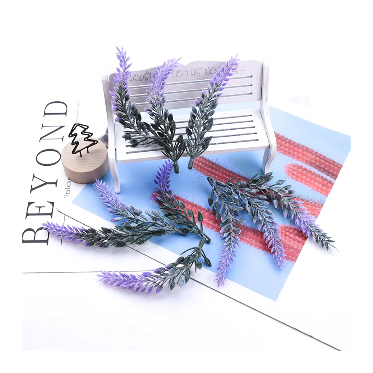 Künstlicher Lavendel von XIAOYINMO in Lila als Dekoration für Hochzeiten und DIY-Projekte - Bild 2
