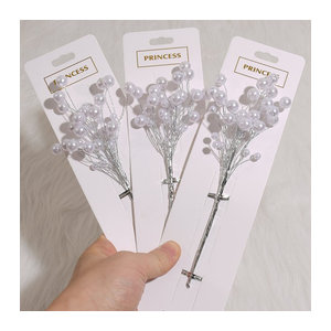 Künstlicher Perlen-Blumenstrauß in Weiß für Hochzeit und Dekoration als DIY Party-Accessoire