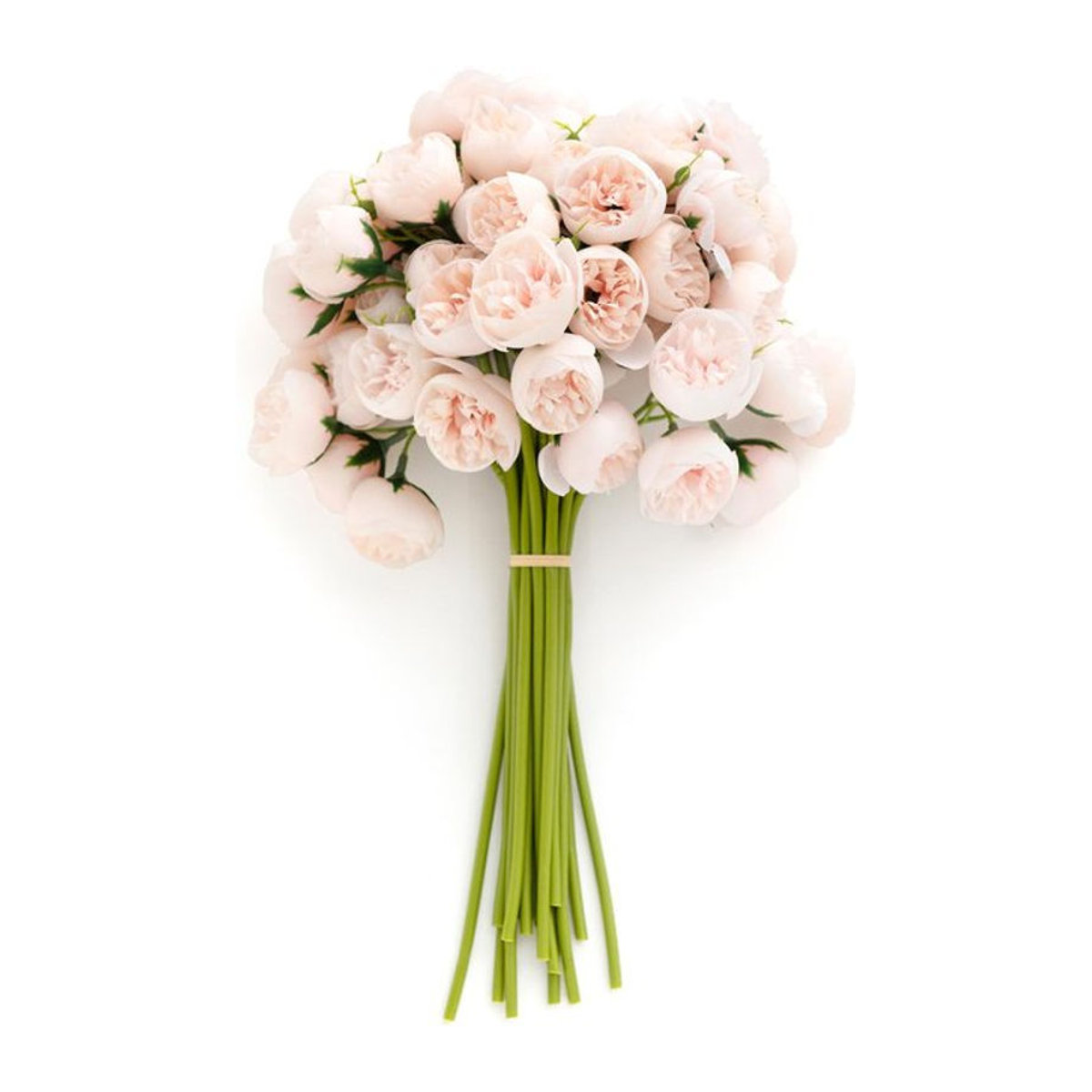 Künstlicher Rosen- und Pfingstrosenstrauß aus Textil mit 54 Köpfen in Rosa und Gelb zur Dekoration für Hochzeit und Zuhause - Bild 1