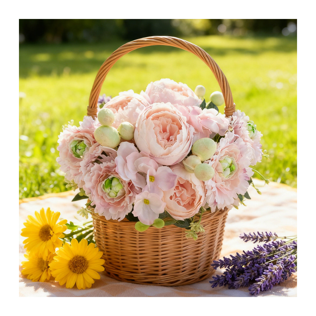 Künstlicher Rosenstrauß in Rosa für Hochzeit und Valentinstag als DIY Dekoration für dein Wohnzimmer - Bild 1