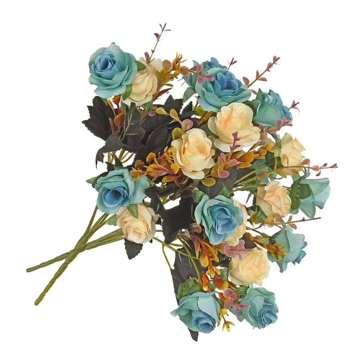 Künstlicher Rosenstrauß in Rosa und Mehrfarbig für deine Dekoration, Höhe: 34 cm - Bild 2