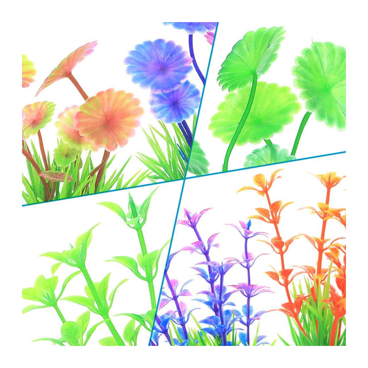 Künstliches Aquarium-Gras von Grocercollect in Lila und Mehrfarbig aus Kunststoff - Bild 1