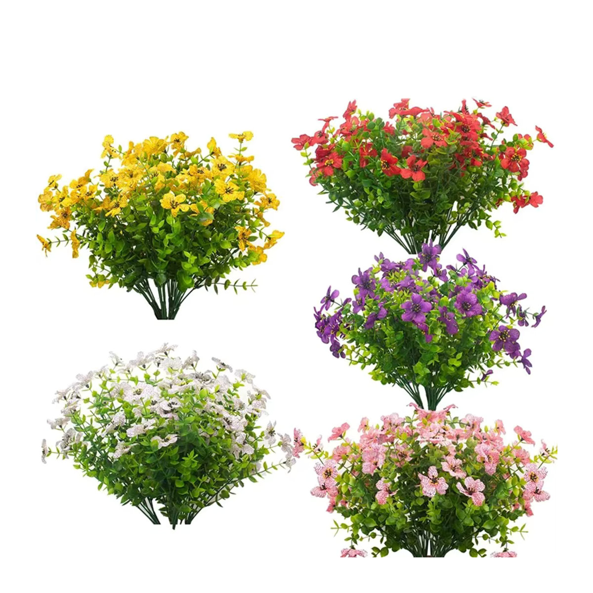 Künstliches Blumenbouquet von smr mit Kirschblüten und Gänseblümchen in Lila und Mehrfarbig für Dekorationen bei Hochzeiten oder Weihnachten - Bild 3