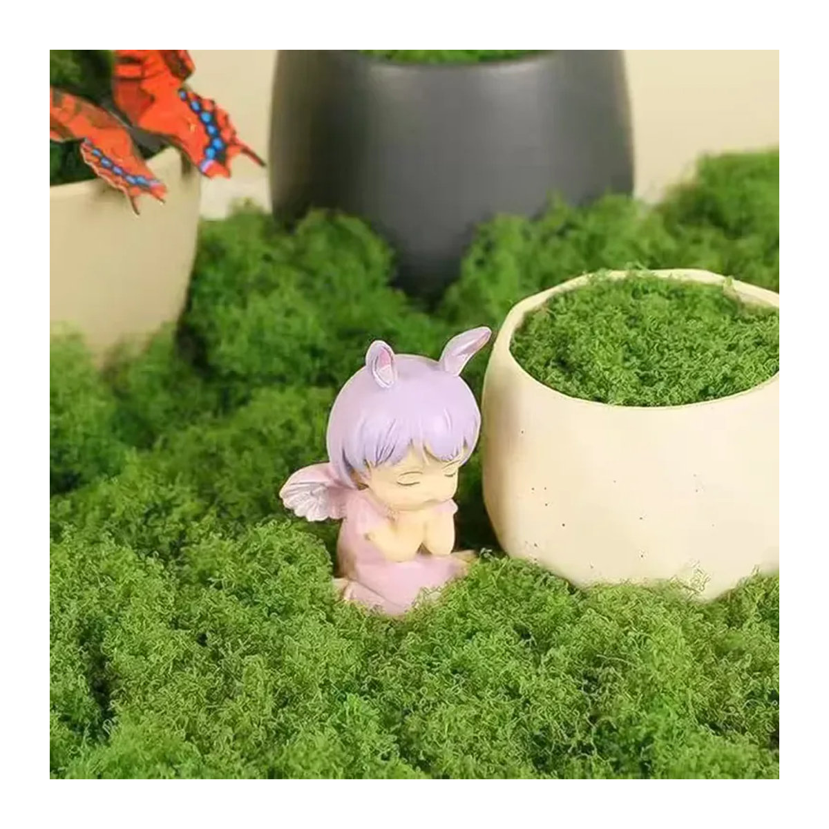 Künstliches grünes Moos für DIY-Handwerk und Garten-Dekoration, 30 g - Bild 3