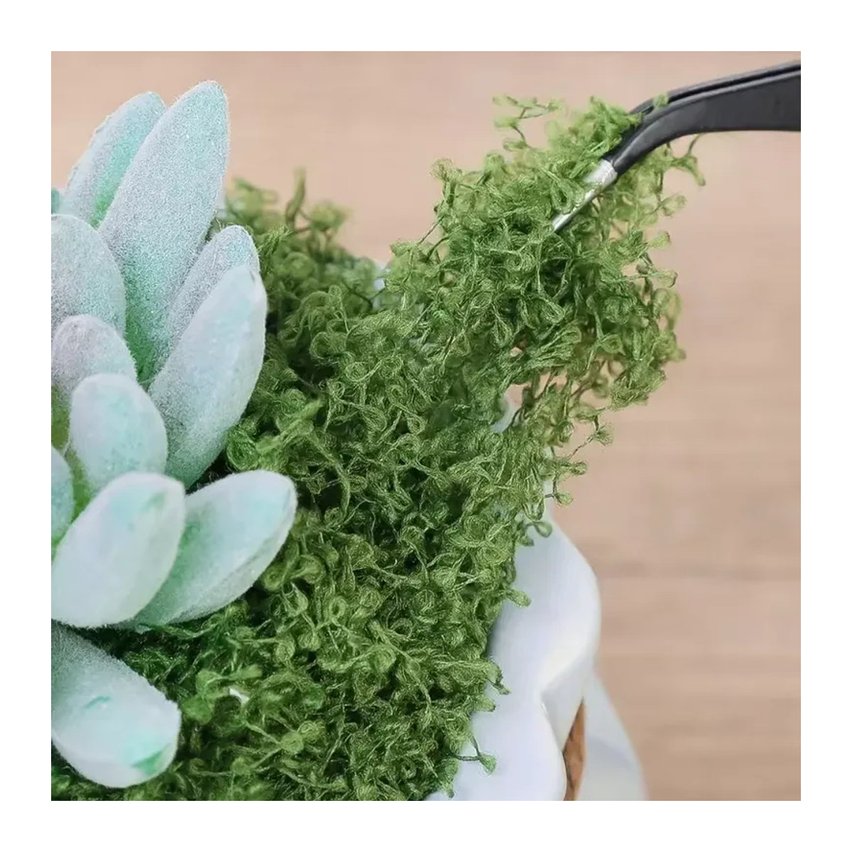 Künstliches grünes Moos für DIY-Handwerk und Garten-Dekoration, 30 g - Bild 4