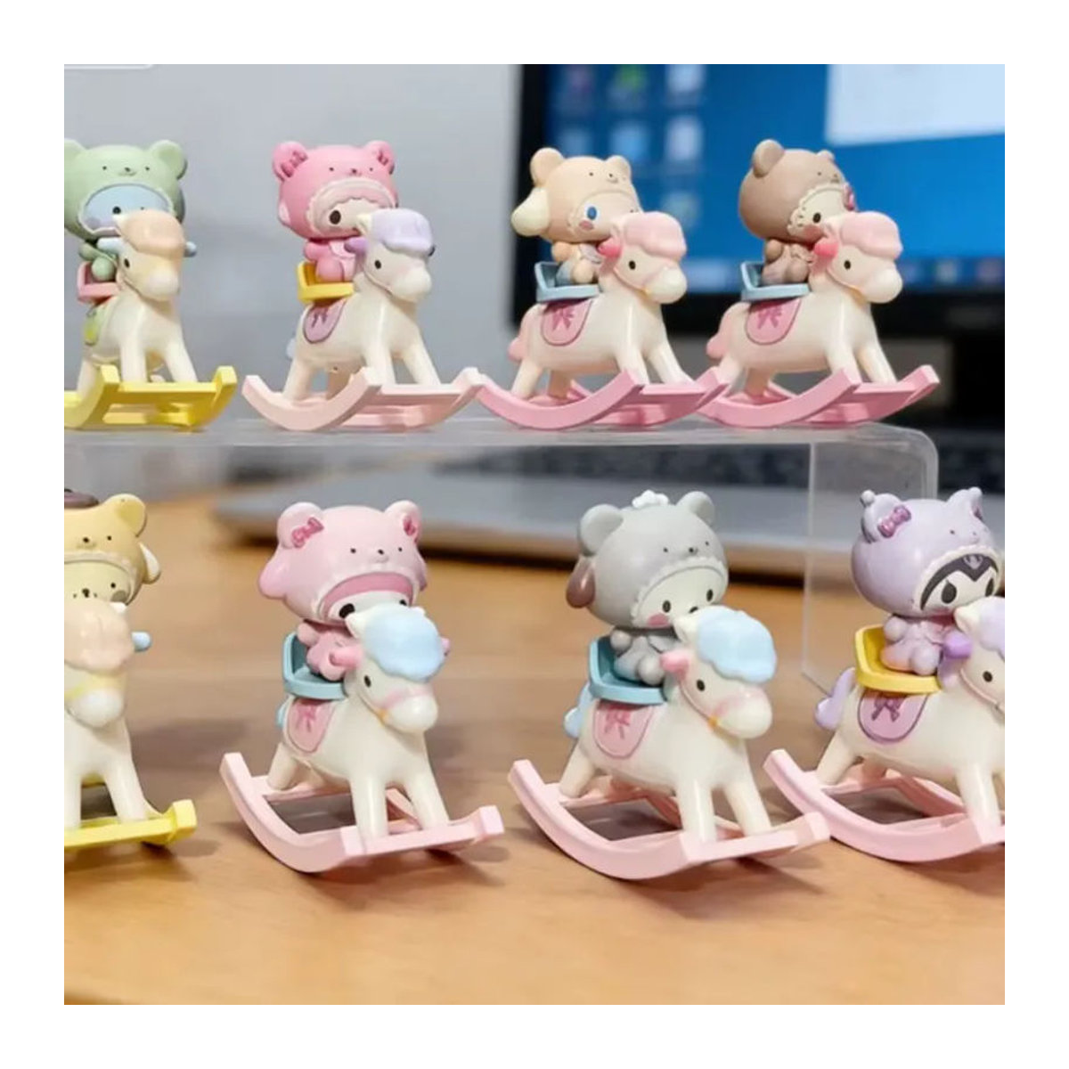Kuromi Trojan Blind Box Parcha Hund Figur als mehrfarbige Desktop-Dekoration aus Kunststoff - Bild 1