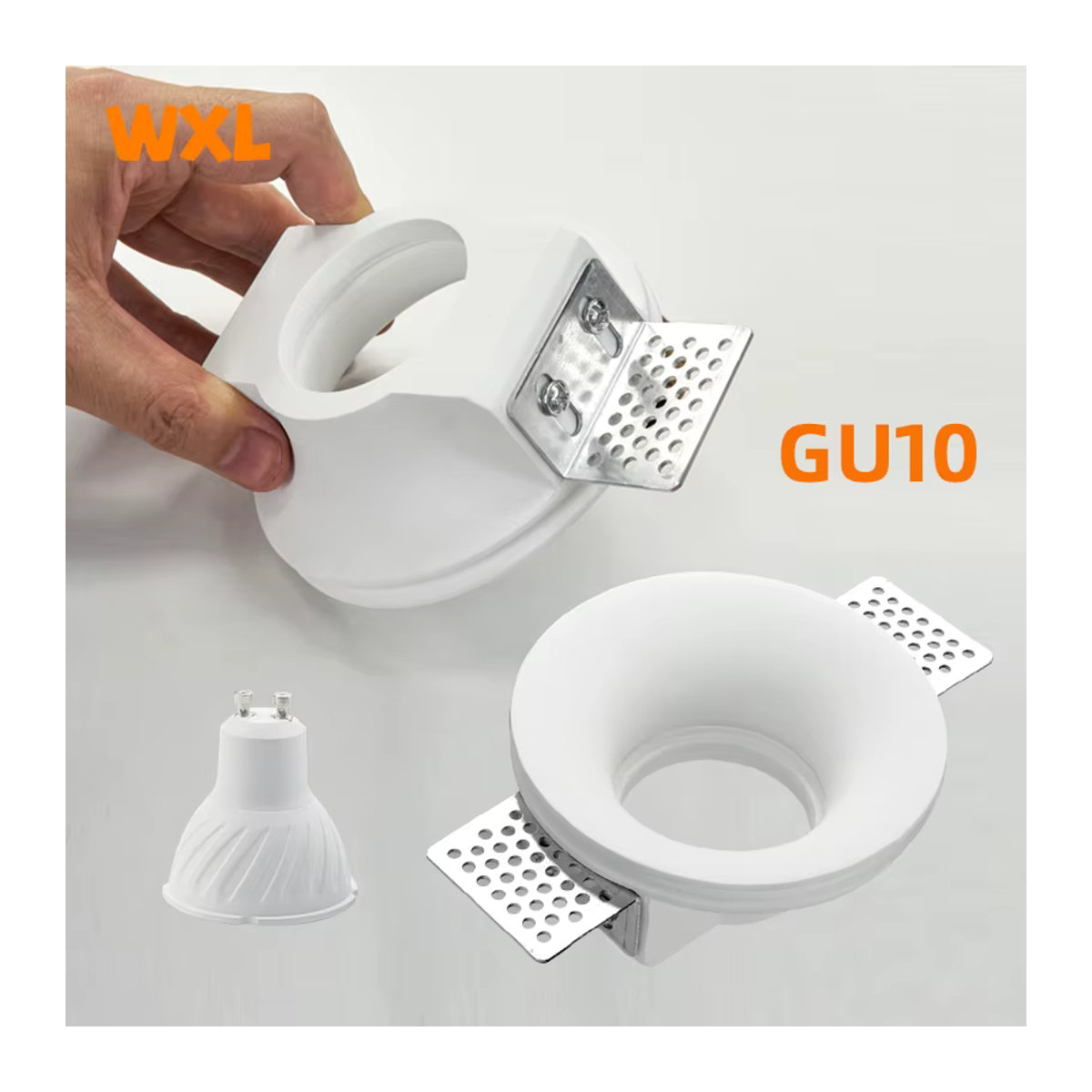 L-MANG Einbaustrahler GU10 Deckenleuchte Weiß Minimalistisches Design für Wohnzimmer Schlafzimmer und Flur - Bild 2