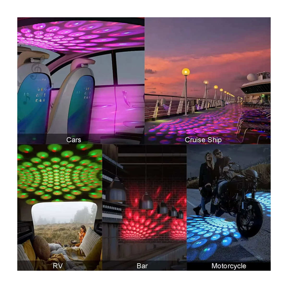 L-MANG Mini RGB Disco Ball USB Party Beleuchtung für Auto und Raum in Bunt - Bild 5