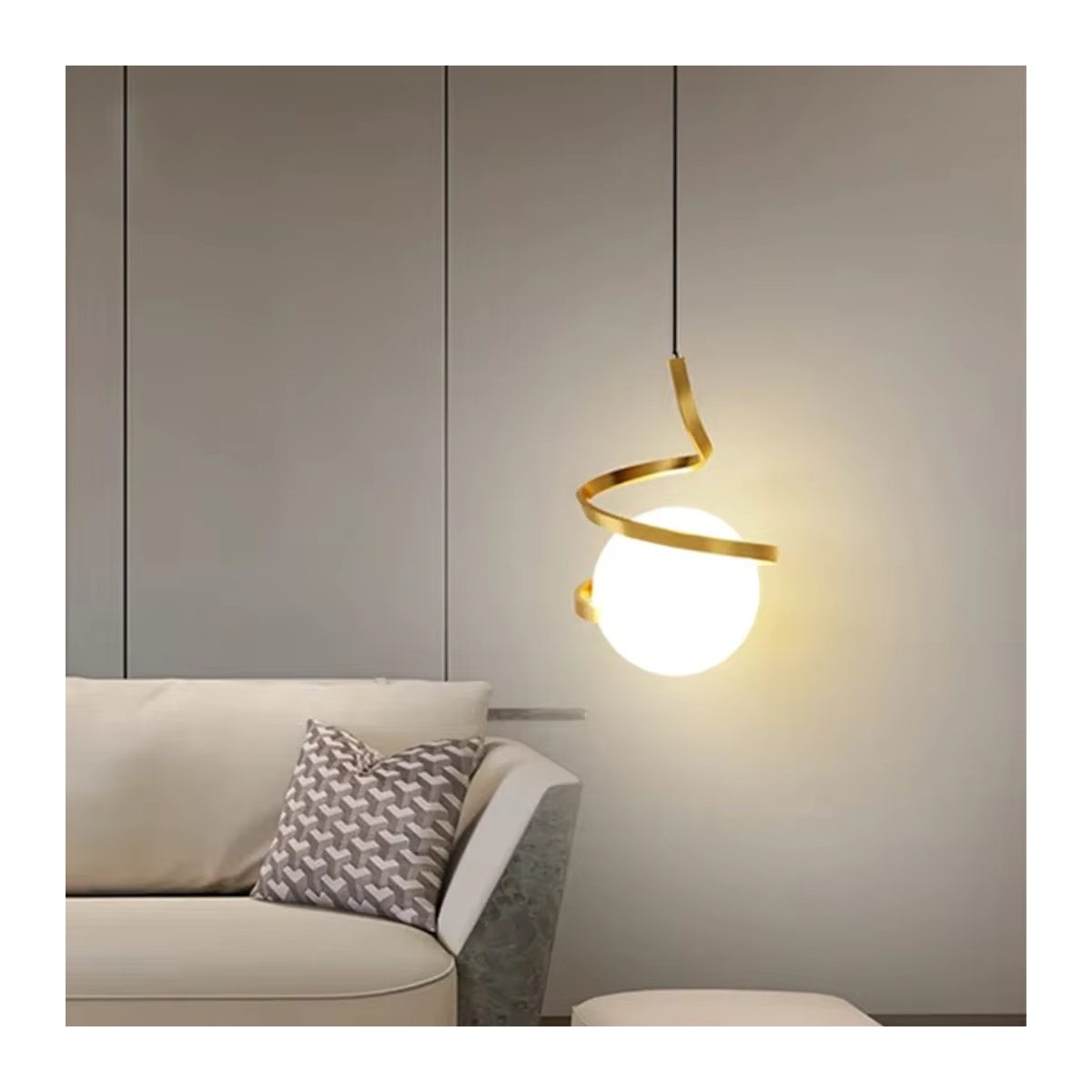L-MANG Skandinavische LED Pendelleuchte in Schwarz für Wohnzimmer, Schlafzimmer und Ess - Bild 2