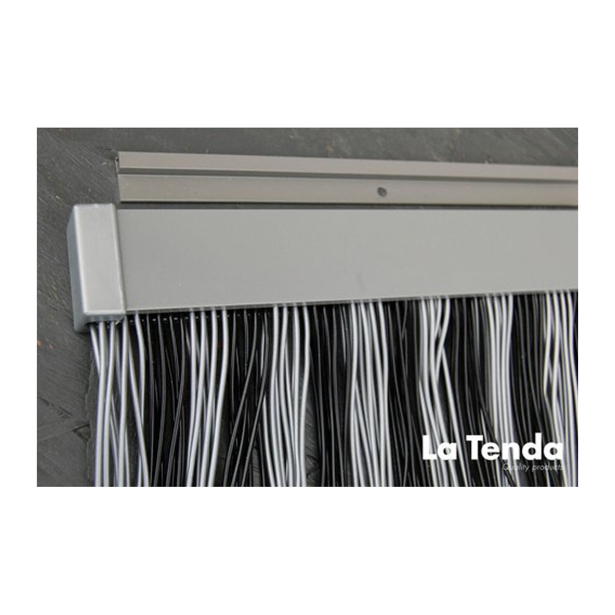 La Tenda Türvorhang in Schwarz-Grau mit Schutz- und Verdunkelungsfunktion, B/H: 100 x 230 cm - Bild 1