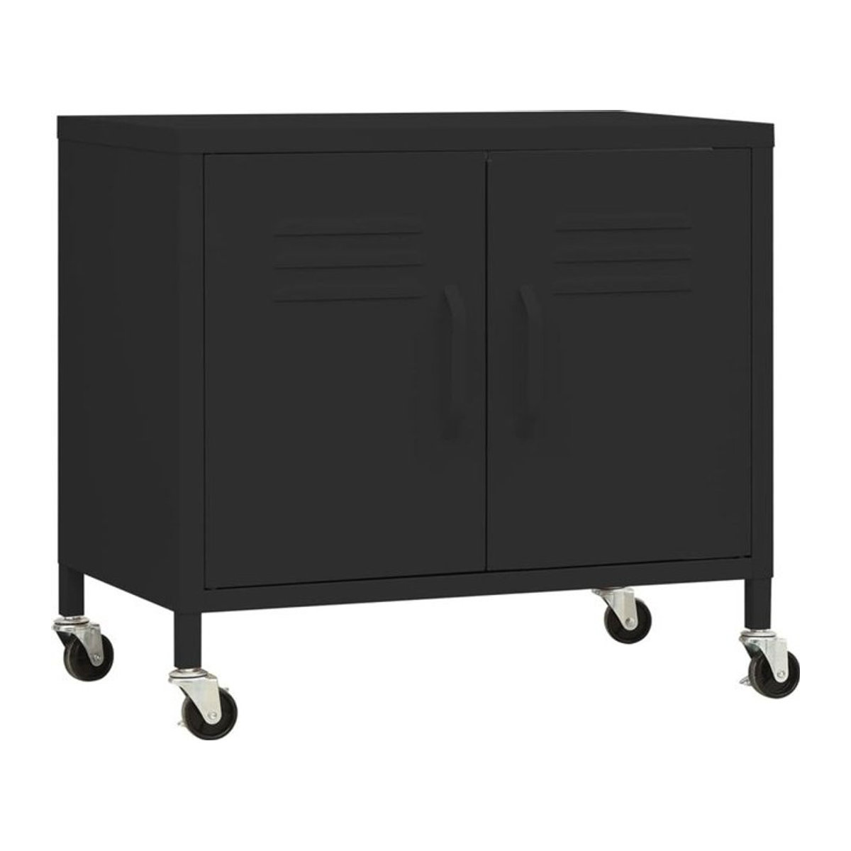 Lagerschrank aus Stahl in Schwarz von Vidaxl, B/T/H: 60 x 35 x 56 cm - Bild 1