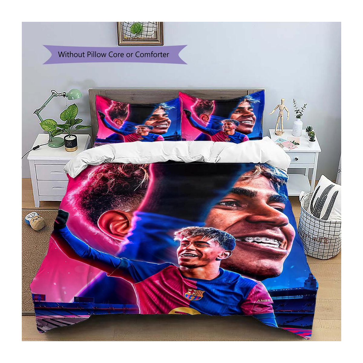 Lamine Yamal Muster Bettwäsche Set HAPPYDAYSET mehrfarbig B/B: 260 x 240 cm mit 1 Bettbezug und 2 Kissenbezügen - Bild 6