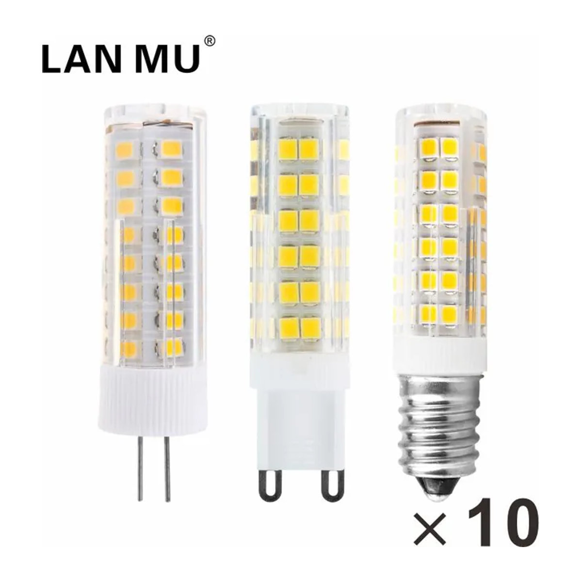 LAN MU 10er Set LED Lampen E14 mit 360 Grad Abstrahlwinkel als Halogen Ersatz für 30W 40W 60W - Bild 1