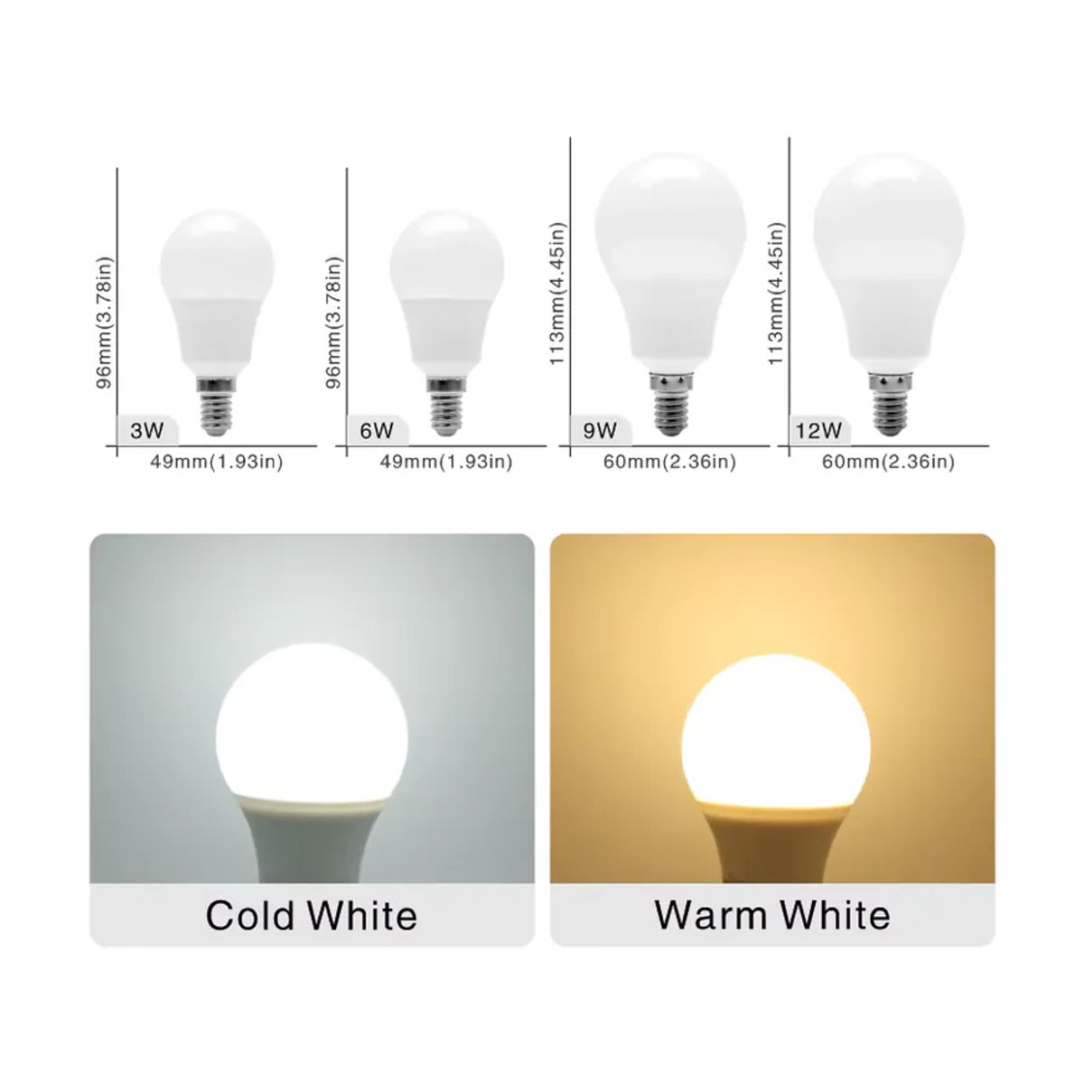 LAN MU LED Glühbirne E27 E14 Warmweiß 3W bis 20W AC 220V-240V - Bild 2