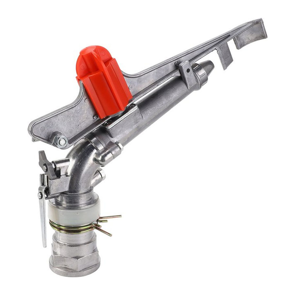 Landwirtschaftlicher 360 Grad Dreh Sprinkler DN50 mit Spritzpistole für große Flächen, Silber, Metall - Bild 1