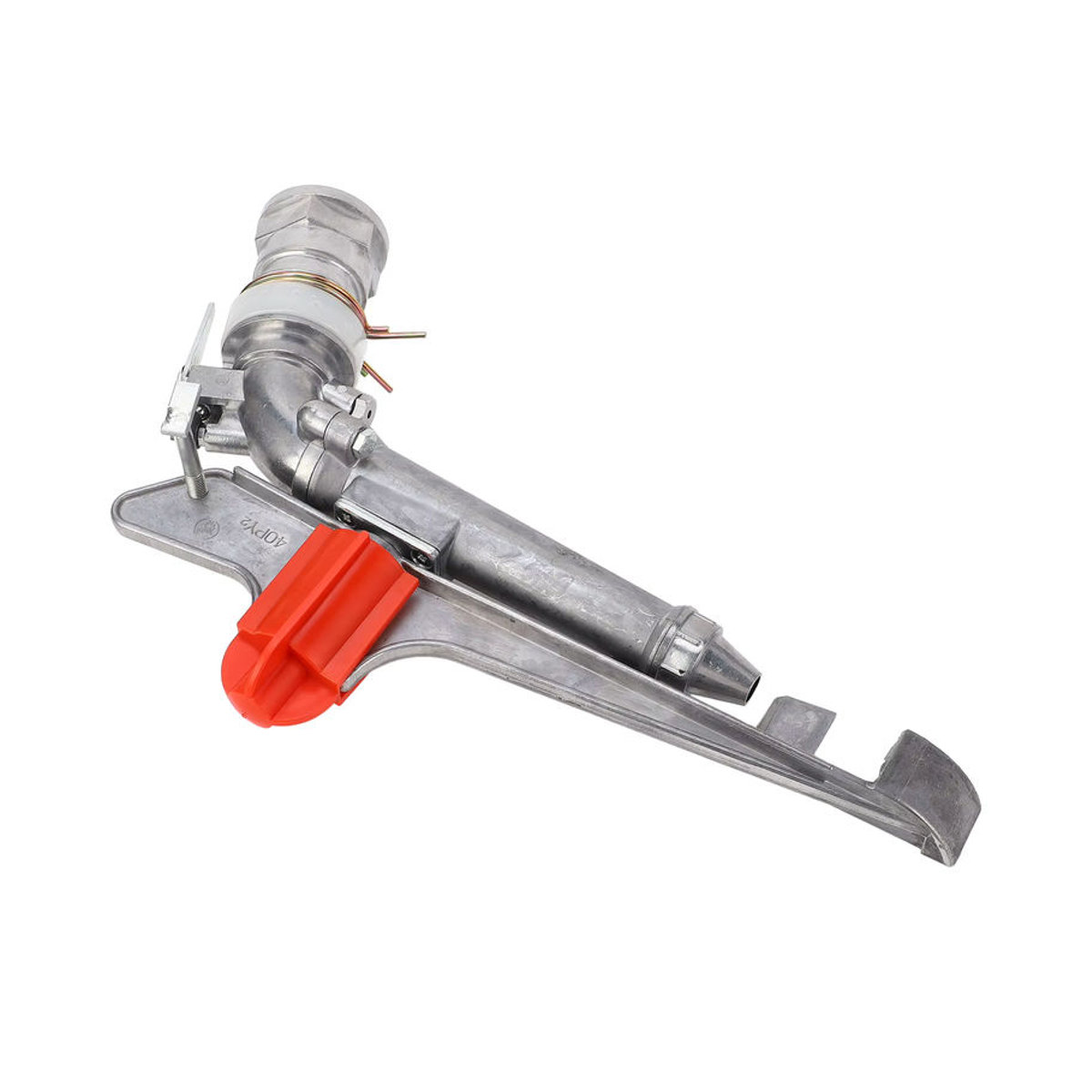 Landwirtschaftlicher 360 Grad Dreh Sprinkler DN50 mit Spritzpistole für große Flächen, Silber, Metall - Bild 5