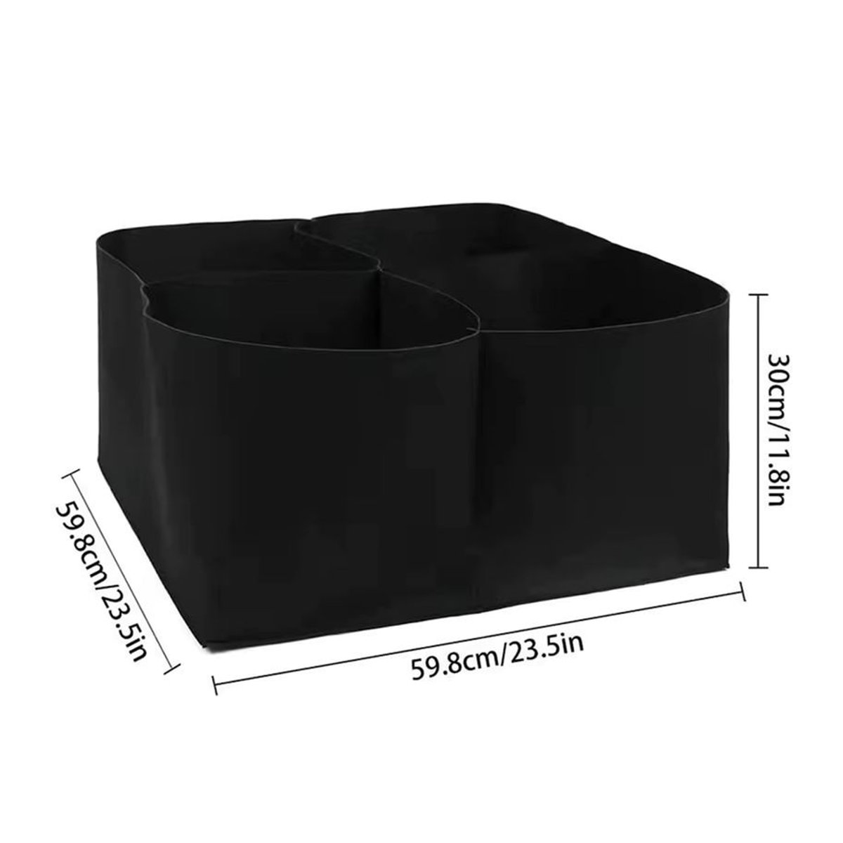 Langlebige Pflanzsäcke aus Filzstoff in Schwarz für die Gartenarbeit und den Gemüseanbau - Bild 2