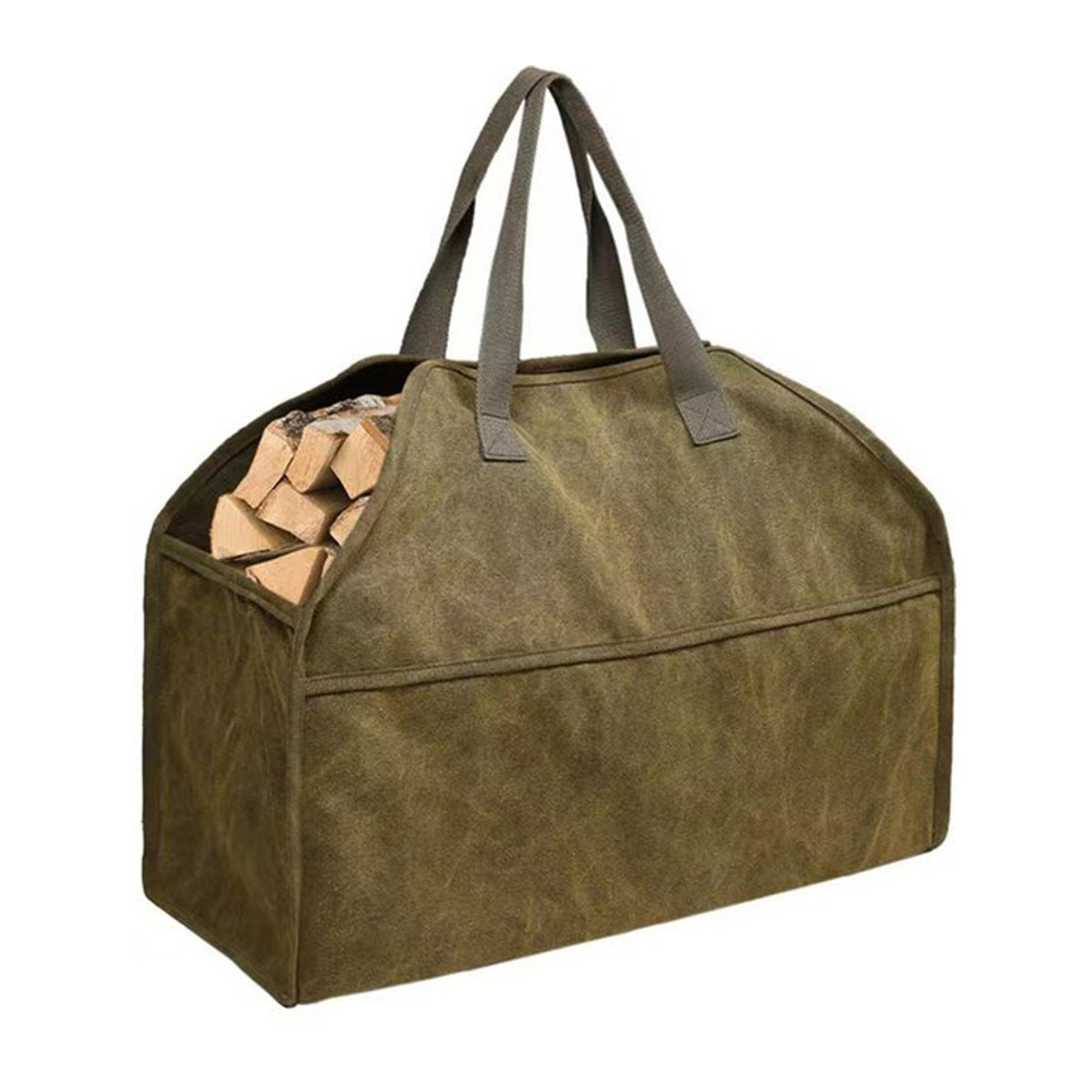 Langlebiger Log-Aufbewahrungshalter aus Segeltuch als tragbare Brennholztasche und Organizer für den Außenbereich - Bild 1