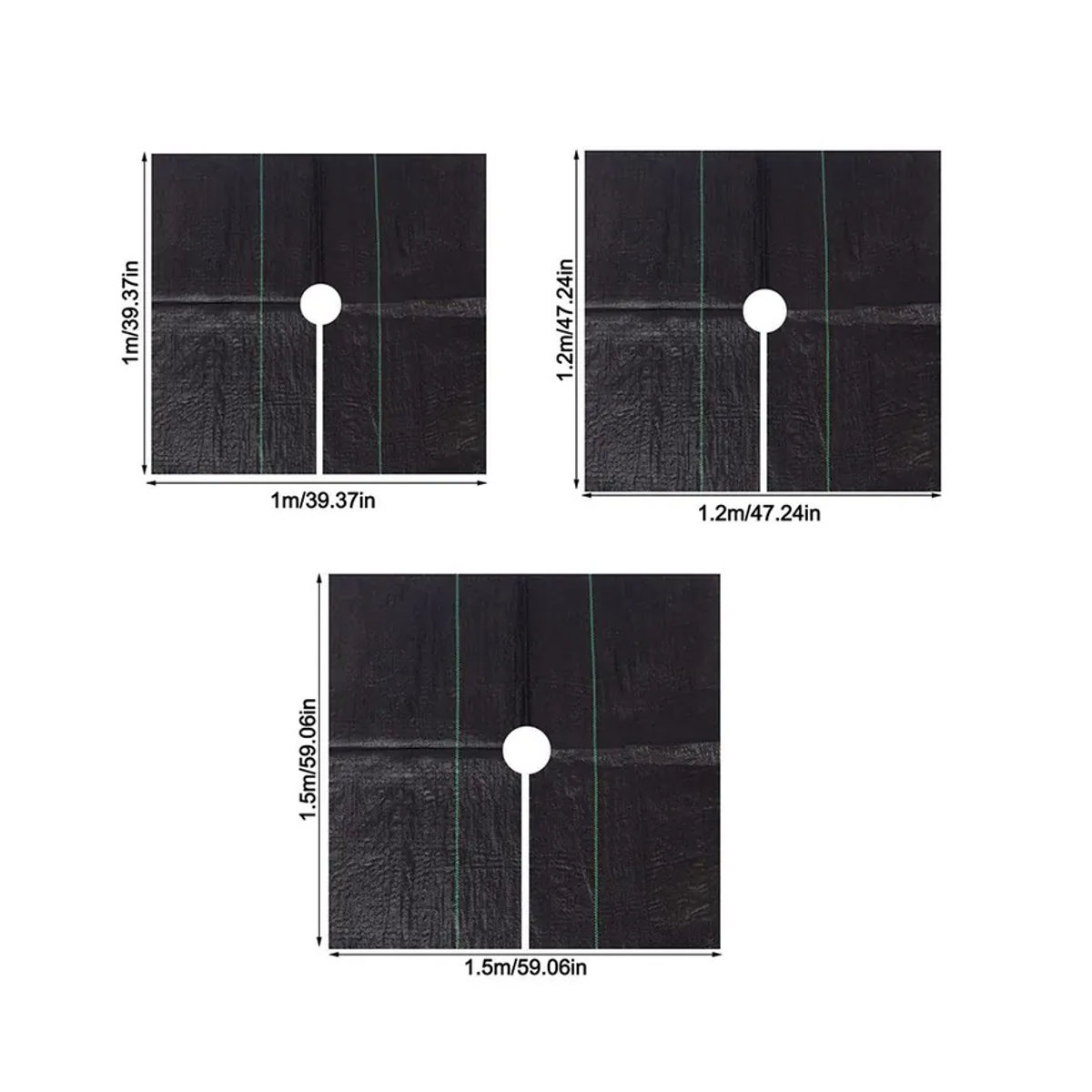 Langying Unkrautvlies aus Polypropylen als wasserdurchlässige Baummatte mit Rasenschutzabdeckung, B/B: 120 x 120 cm - Bild 10