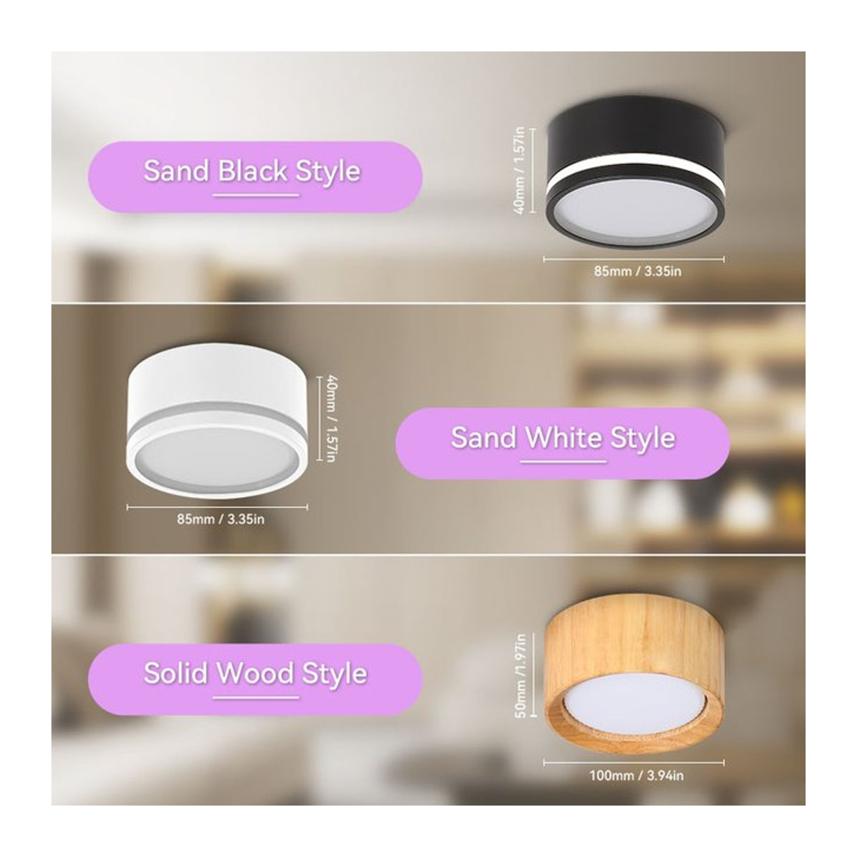 LANGYUE GX53 LED Downlight Deckenlampe Minimalistisch für Schlafzimmer und Wohnzimmer - Bild 1