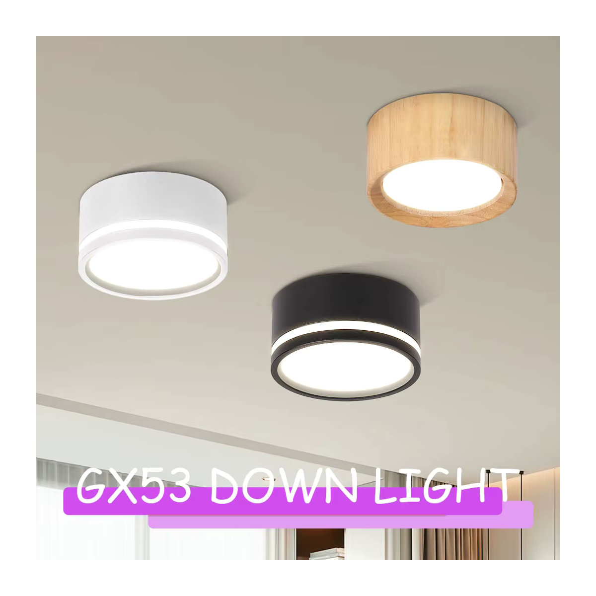 LANGYUE GX53 LED Downlight Deckenlampe Minimalistisch für Schlafzimmer und Wohnzimmer - Bild 3