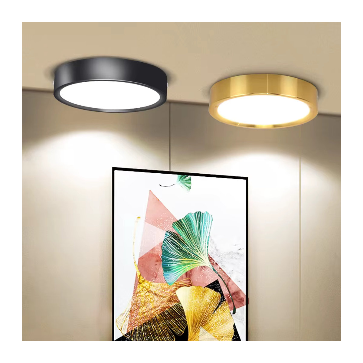 LANGYUE LED Deckenleuchte Goldene Moderne Aufputz-Downlights Strahler für Wohnzimmer - Bild 2