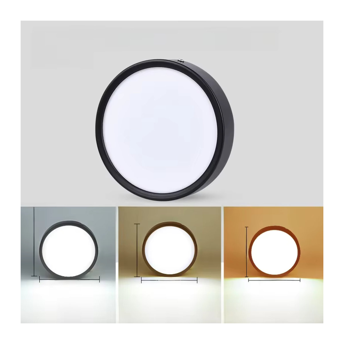 LANGYUE LED-Deckenleuchte Schwarz, minimalistischer LED-Deckenspot aus Aluminium mit 25 W - Bild 6