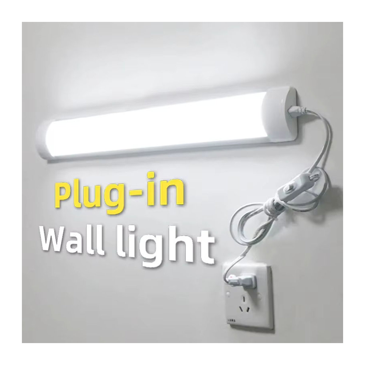 LANGYUE LED Rohr Wandlampe als minimalistische Möbelbeleuchtung aus Metall in Weiß, 20W - Bild 2