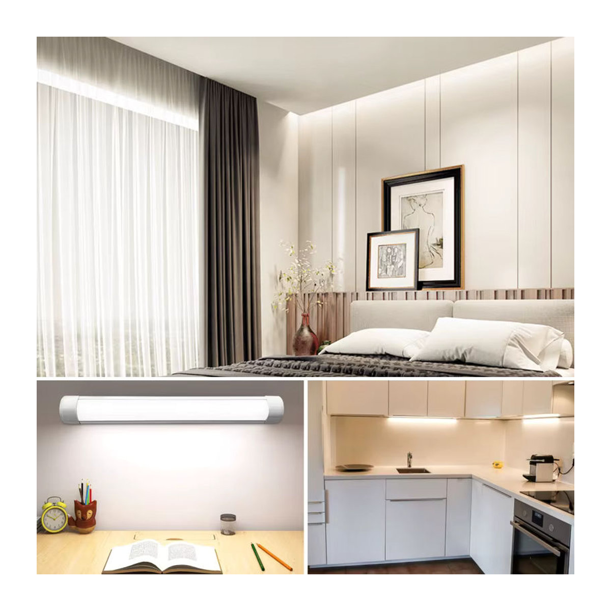 LANGYUE LED Rohr Wandlampe als minimalistische Möbelbeleuchtung aus Metall in Weiß, 20W - Bild 5