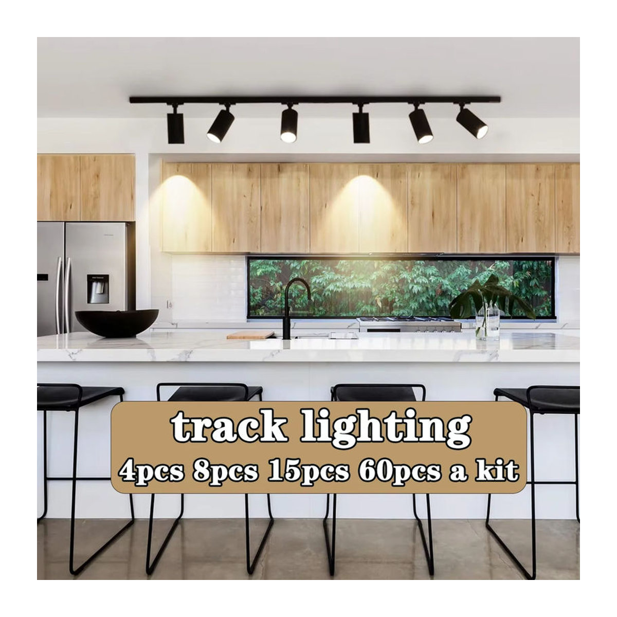LANGYUE LED Schienensystem Tracklight-Set in Schwarz für modernes Design in Zuhause, Küche oder Geschäft - Bild 1