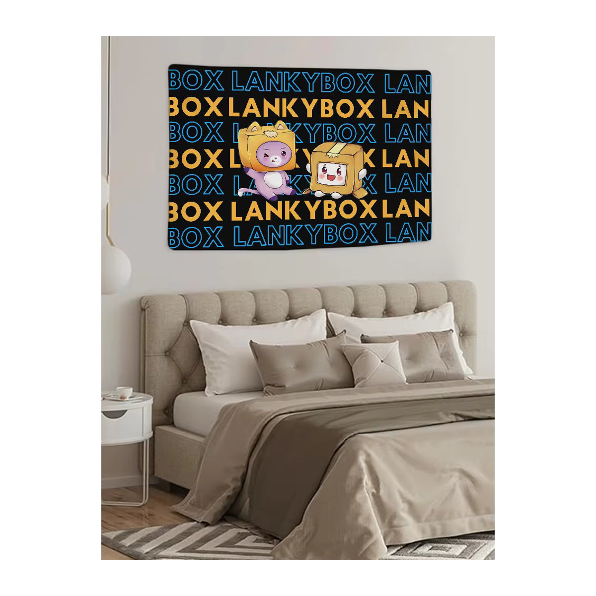 Lankybox Cartoon Wandtapisserie Schwarz Rechteckig B/H: 70 x 70 cm - Bild 7