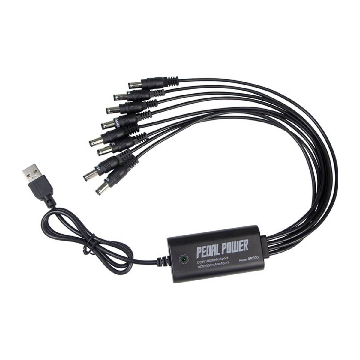 Lanlison Gitarrenpedal-Netzteil in Schwarz mit 8 isolierten DC-Ausgängen und USB-Eingang für 9-V-Effektpedalboards - Bild 1