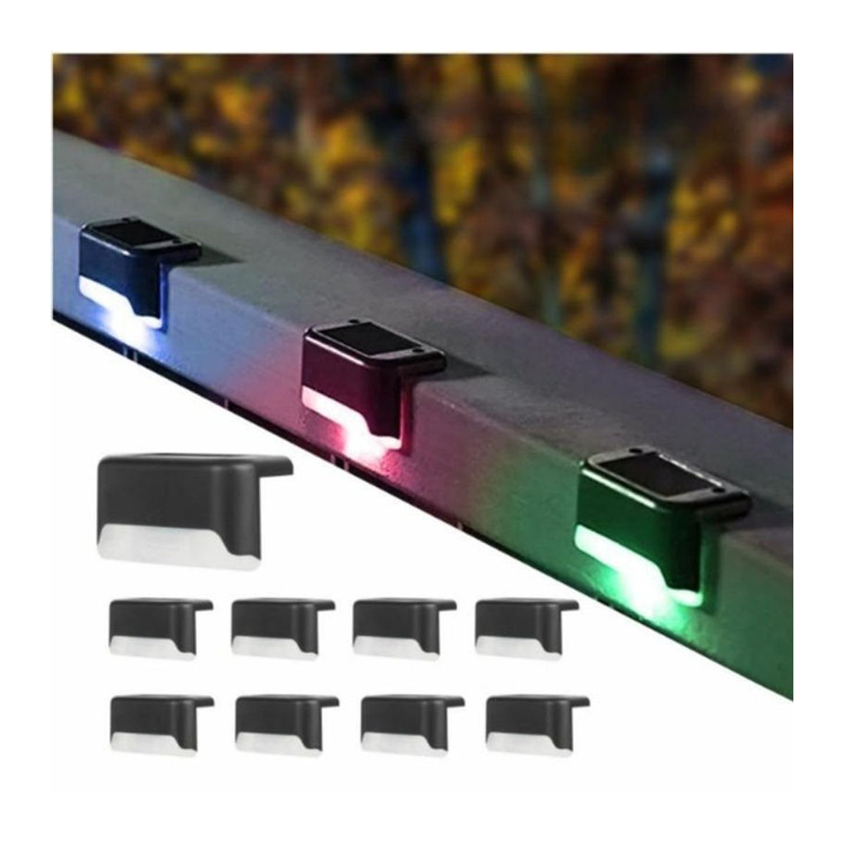 Lanzhong Solar LED Wegeleuchten Set 6er Pack Bunt Wasserdicht IP65 für Garten Terrasse und Treppe - Bild 1