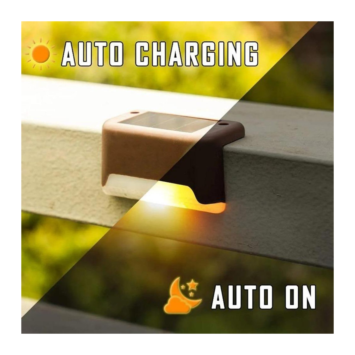 Lanzhong Solar LED Wegeleuchten Set aus 6 Stück, Wasserdichte Solar-Gartenleuchten für Terrasse und Treppe, Kaltweiß, IP65, Minimalistisches Design - Bild 10
