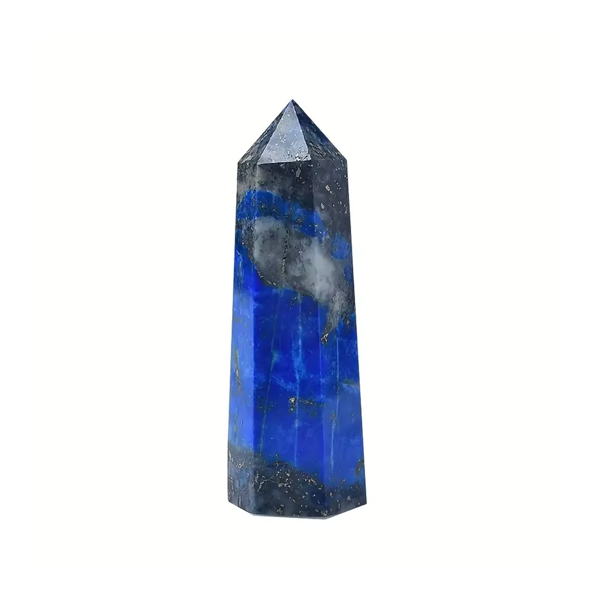 Lapis Lazuli Kristall Säule von STONE BROTHERS in Blau, Sechseckiges Mineral Ornament zur Dekoration - Bild 4