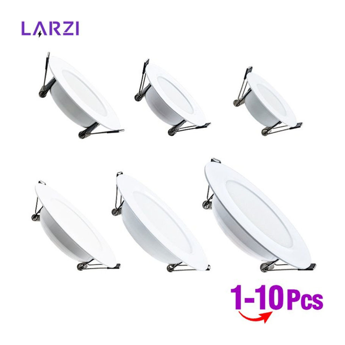LARZI LED Einbaustrahler aus Aluminium in Weiß für Innenräume - Bild 1