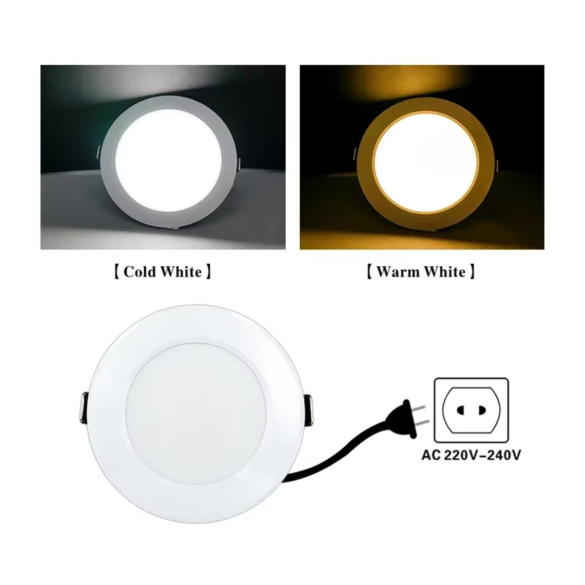 LARZI LED Einbaustrahler Weiß Aluminium Minimalistisches Rundes Deckenlicht für Schlafzimmer und Küche - Bild 5