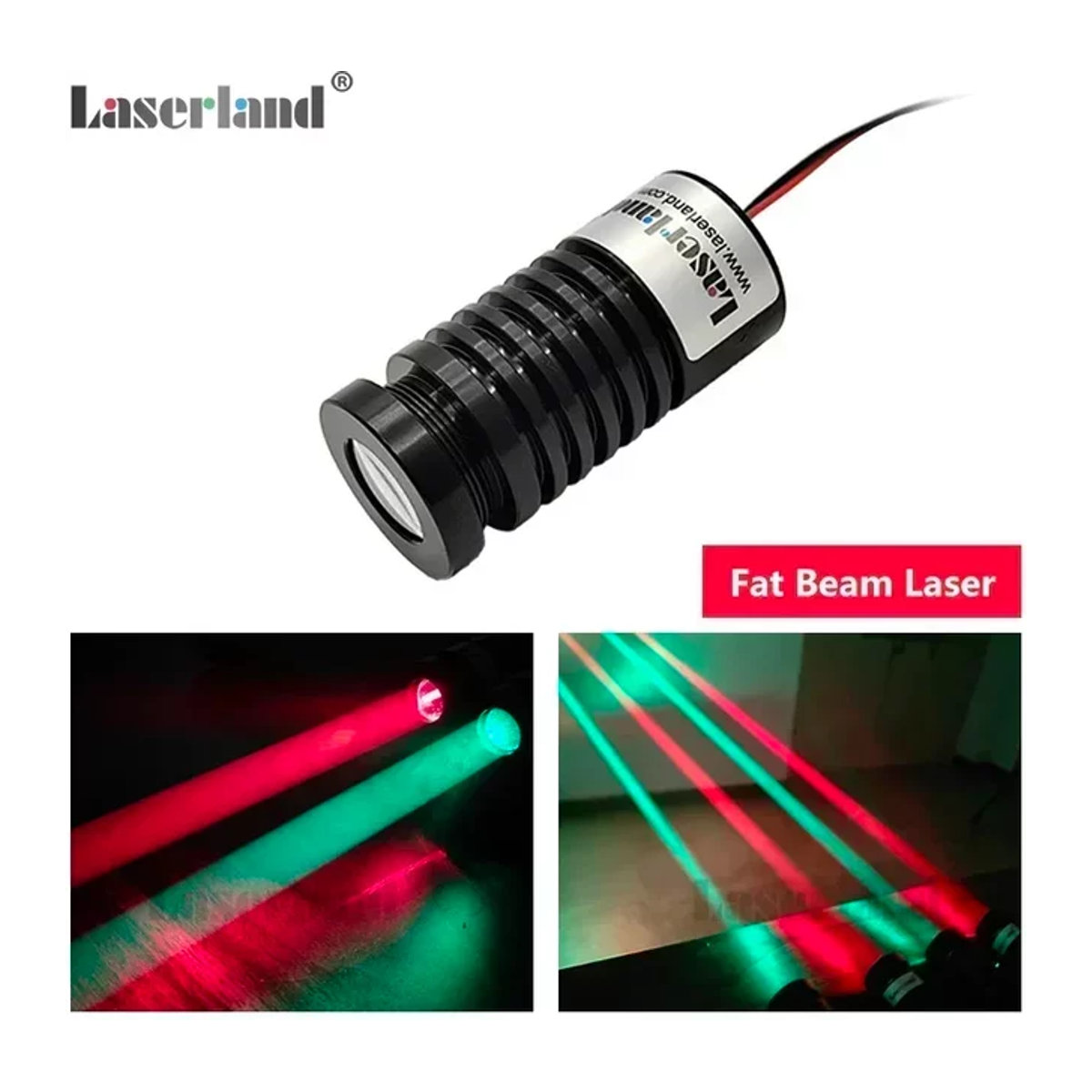 Laserland Fat Beam Laser Spukhaus Halloween DJ Vorhang in Schwarz aus Kunststoff - Bild 1