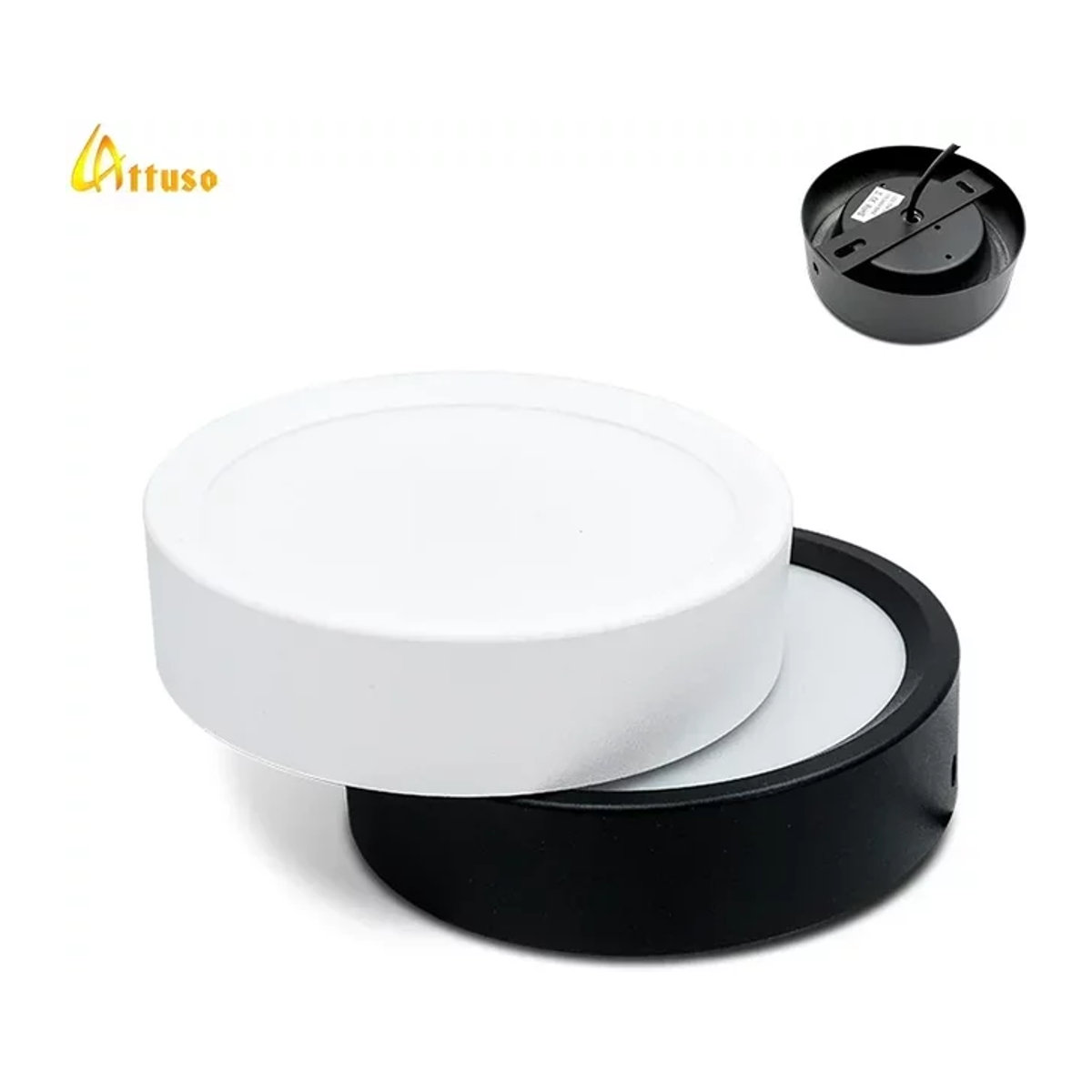 LATTUSO LED-Downlight Runde Deckenleuchte aus Aluminium in Weiß mit 18 W und minimalistischem Design - Bild 1