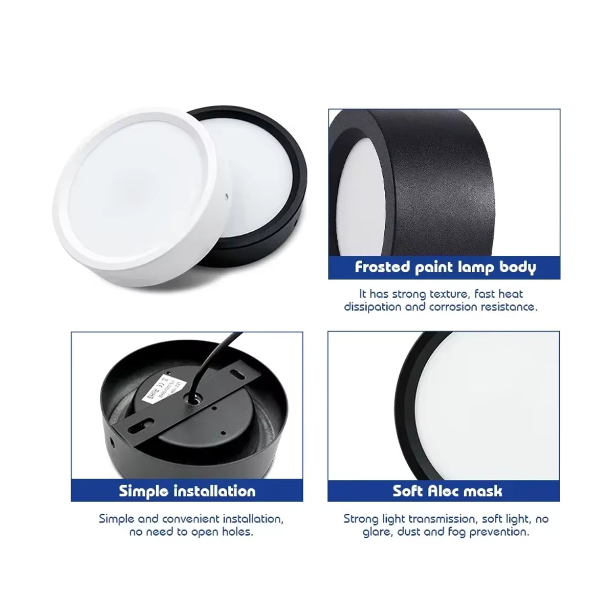 LATTUSO LED-Downlight Runde Deckenleuchte aus Aluminium in Weiß mit 18 W und minimalistischem Design - Bild 3
