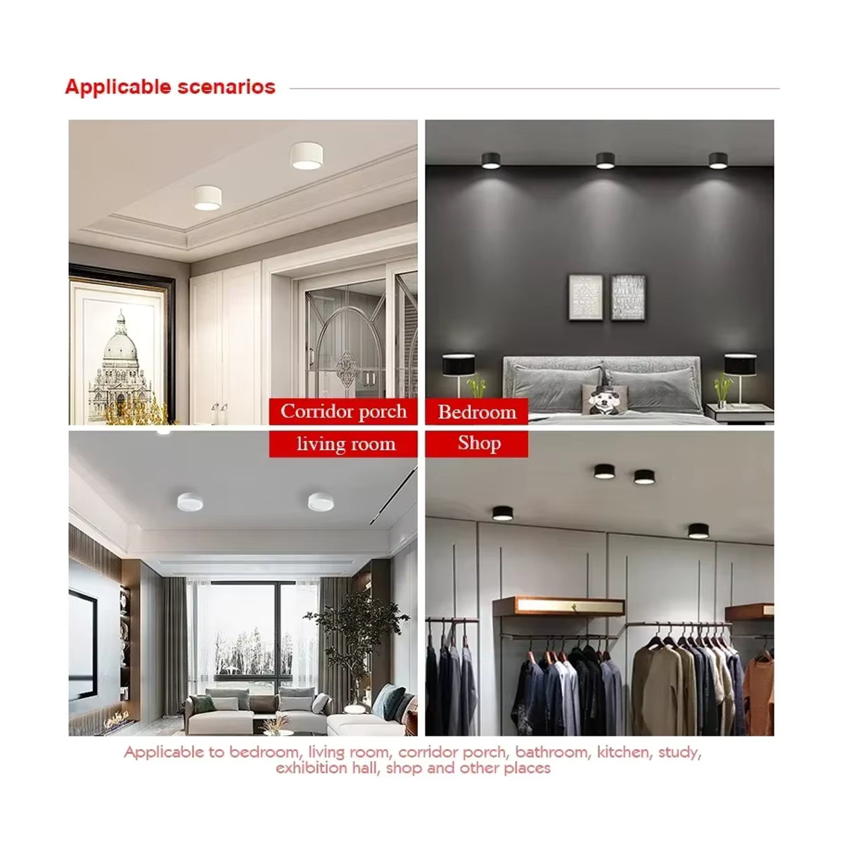 LATTUSO LED-Downlight Runde Deckenleuchte aus Aluminium in Weiß mit 18 W und minimalistischem Design - Bild 6