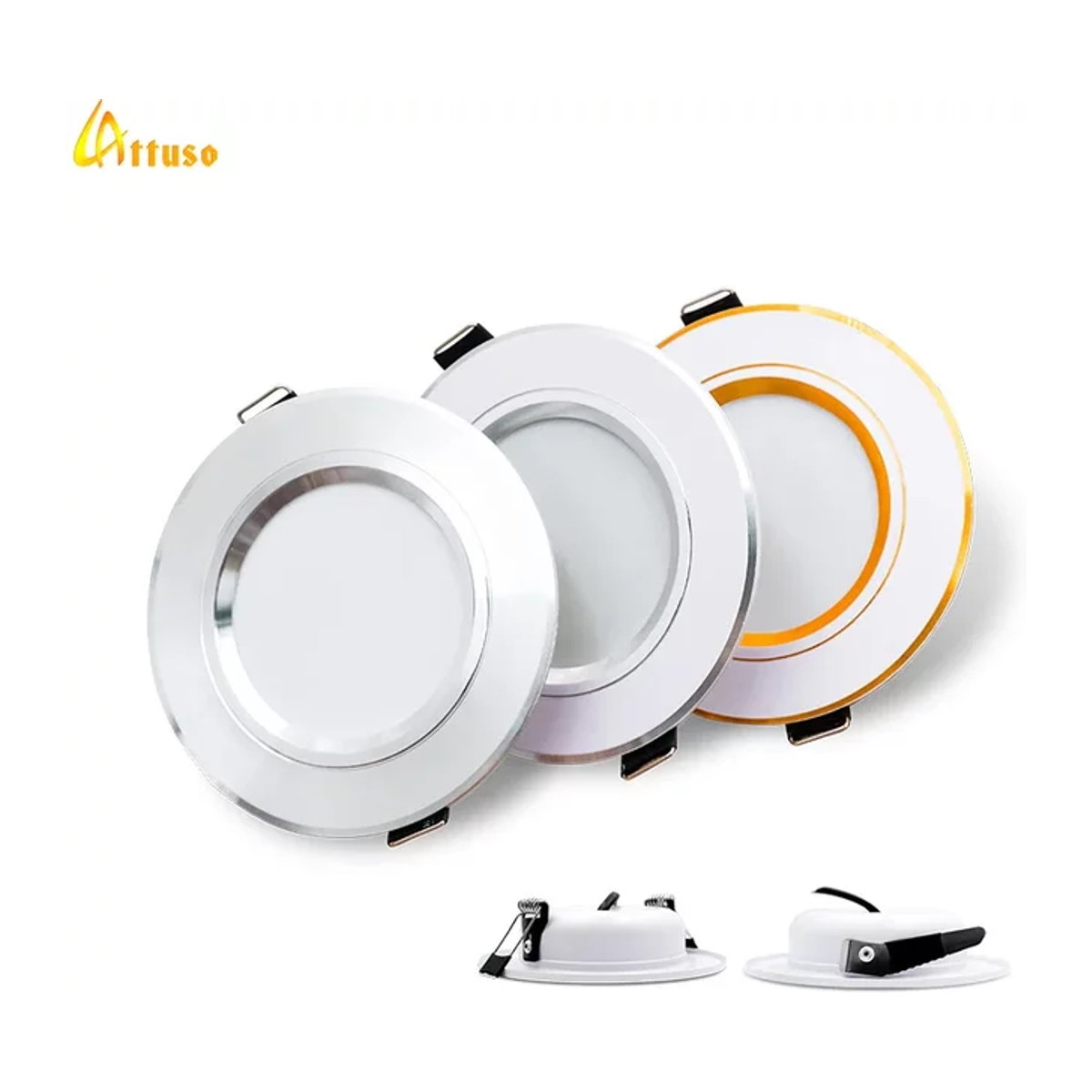 LATTUSO LED Einbaustrahler Weiß Minimalistisch aus Aluminium für Wohnzimmer und Wohnkultur - Bild 1