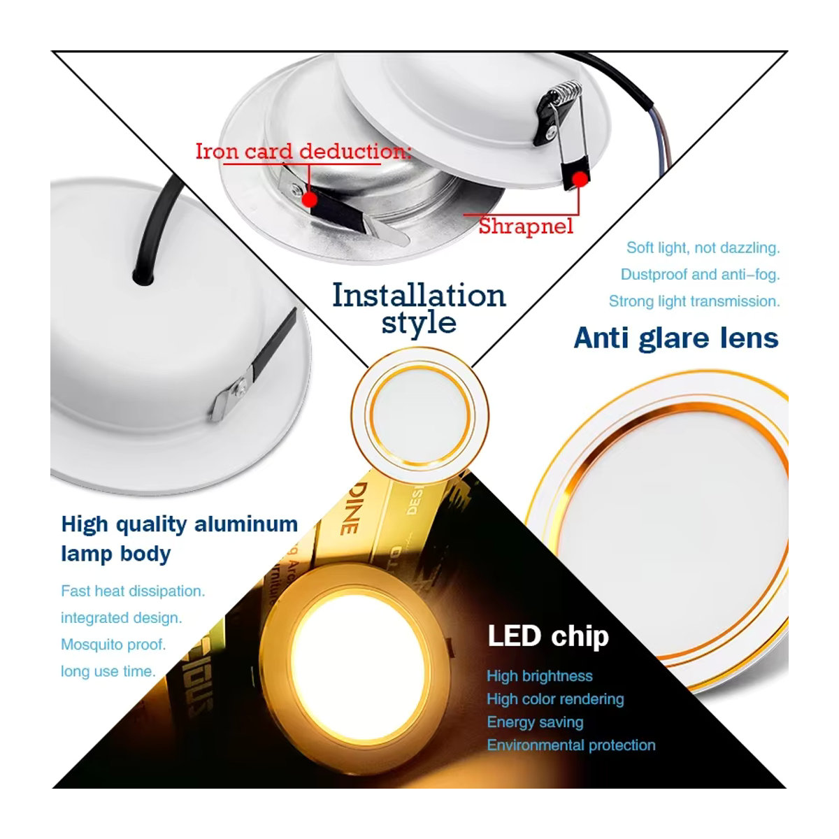LATTUSO LED Einbaustrahler Weiß Minimalistisch aus Aluminium für Wohnzimmer und Wohnkultur - Bild 2