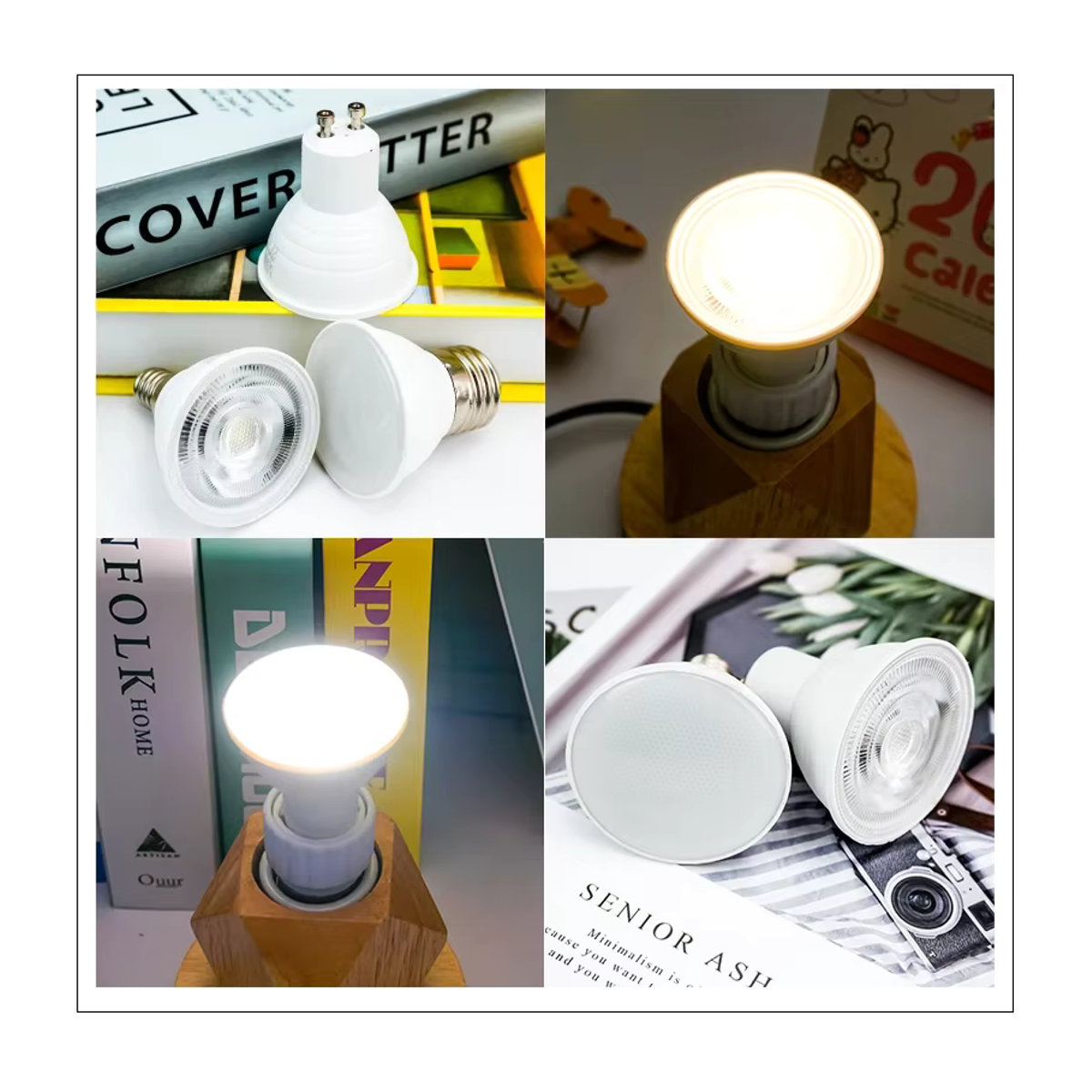 LATTUSO LED Strahler COB Leuchtmittel Warmweiß 6 W mit E27 E14 MR16 GU10 Fassung aus Aluminium - Bild 3