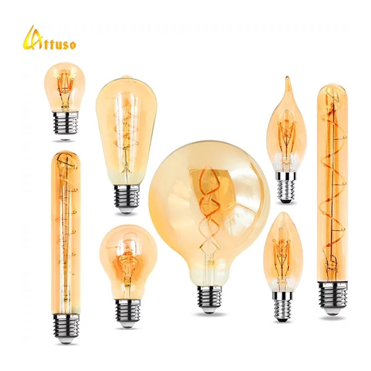 LATTUSO Retro Edison LED Glühlampe aus Glas in Warmweiß - Bild 1