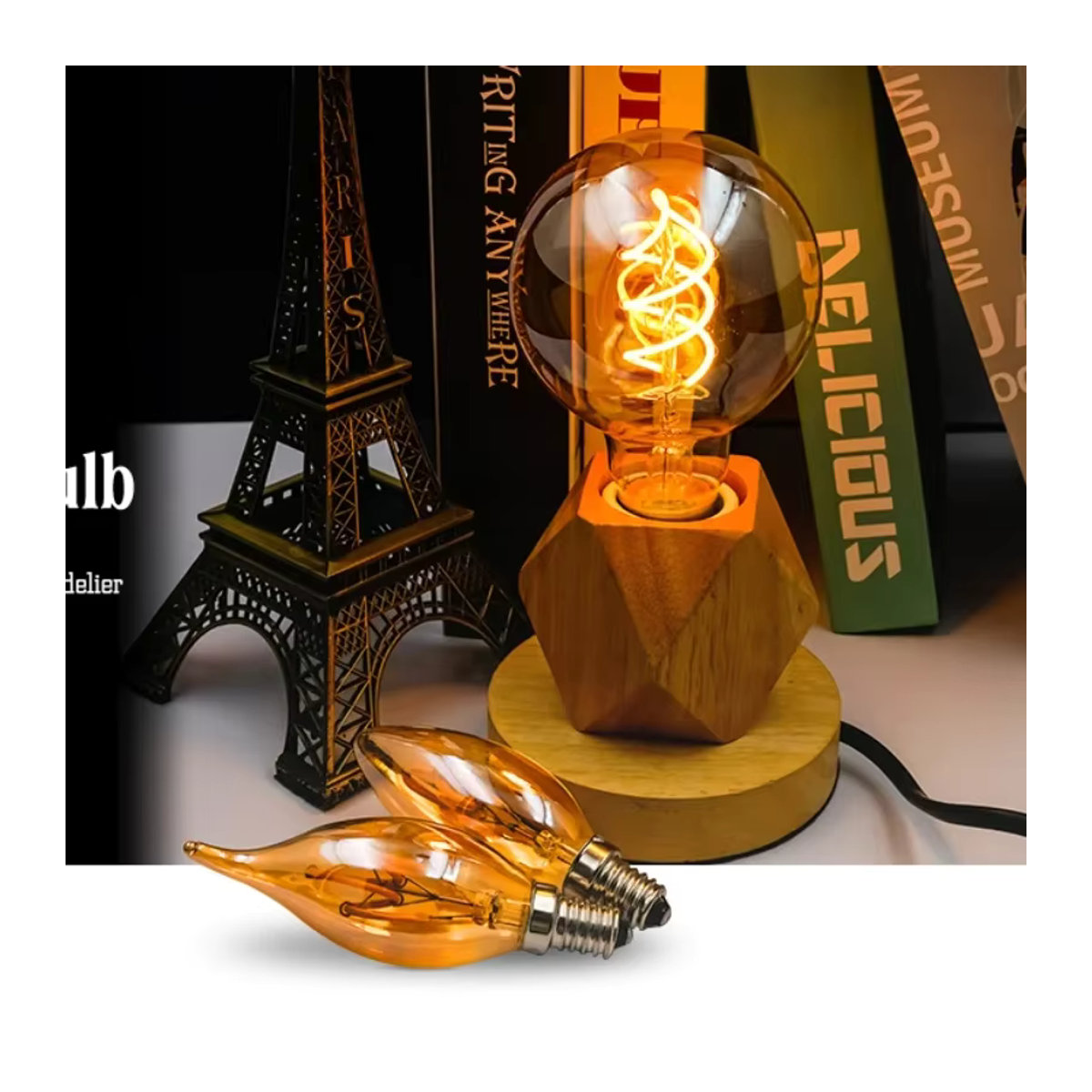LATTUSO Retro Edison LED Glühlampe aus Glas in Warmweiß - Bild 3