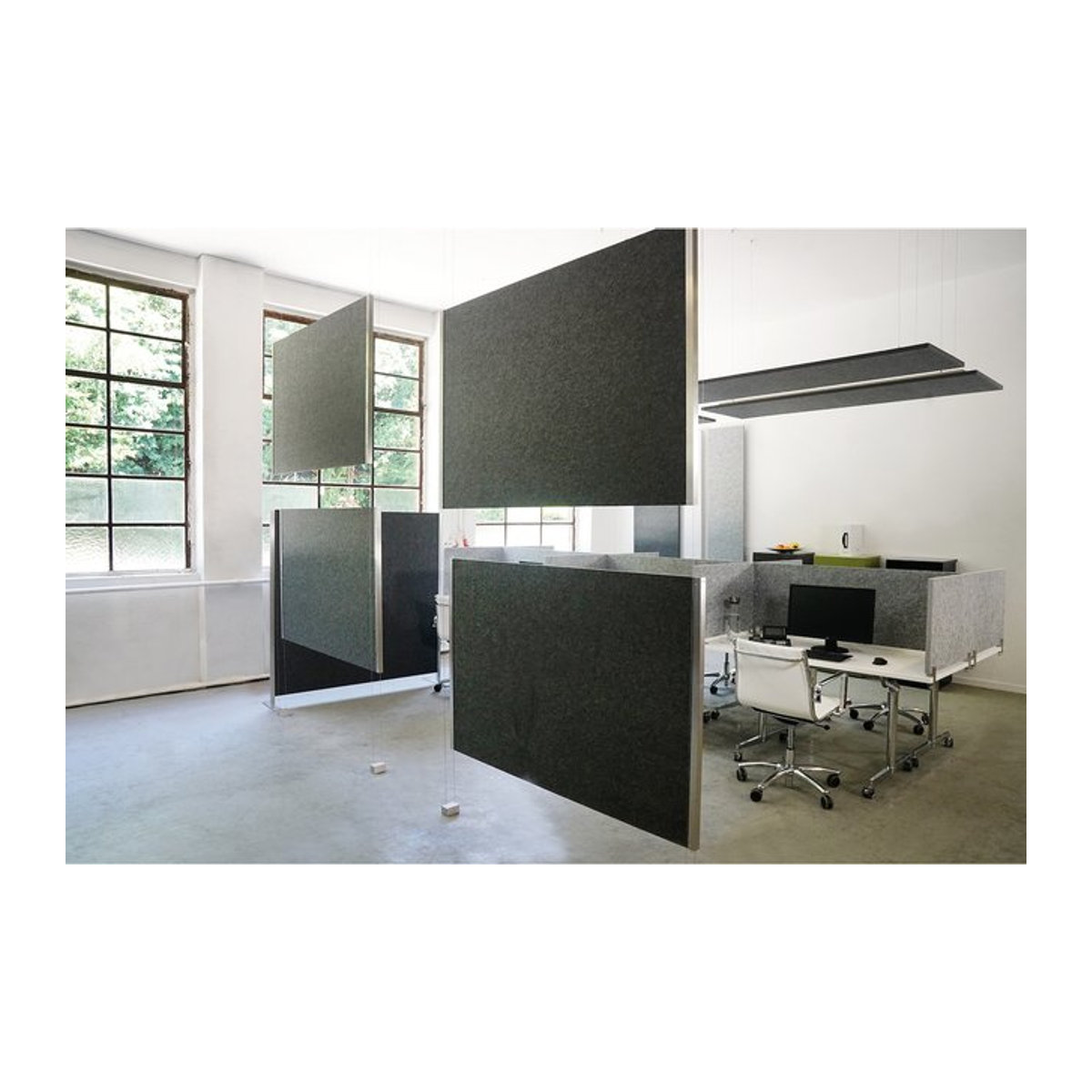 LAUTLOZ Raumteiler-Set b-box 2-Lauf, modern und minimalistisch, Farbe: grau, B/H/T: 150 x 100 x 2,5 cm - Bild 1