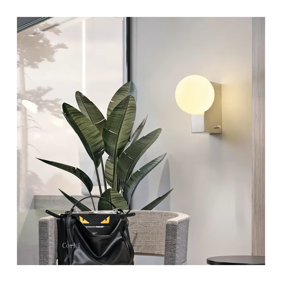 Lava Corki Dimmbare LED Tischlampe im Skandinavischen Design aus Glas in Silber - Bild 4
